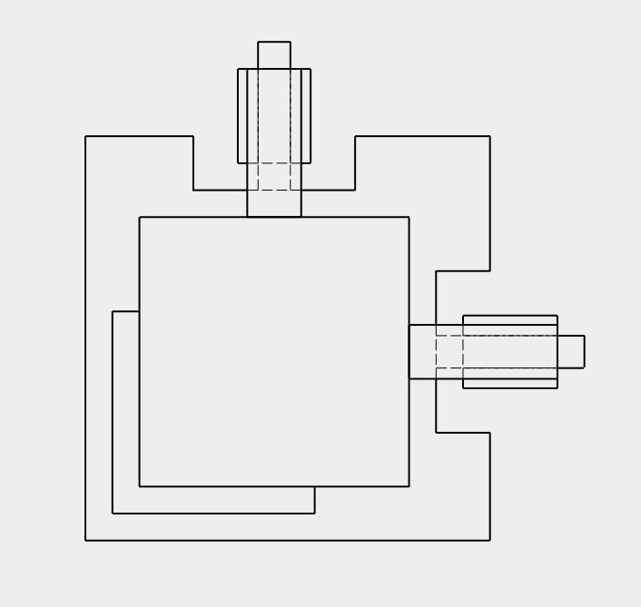 2Dによるによる位置決め機構の構想図