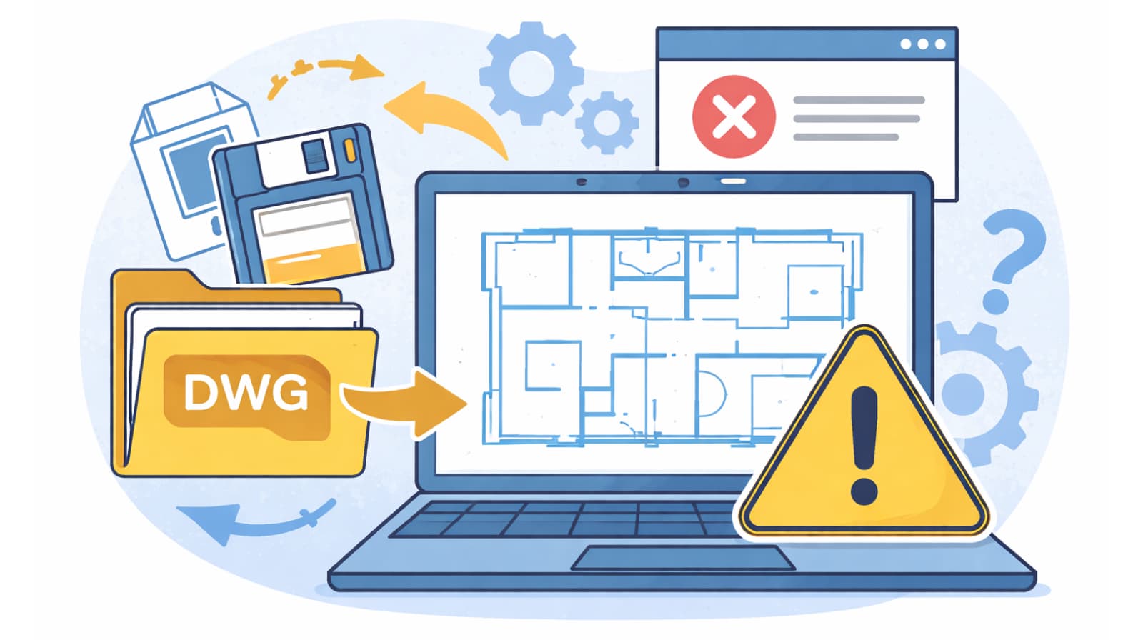 CAD 図面を古いファイル形式で保存する方法｜「互換のないバージョン」エラーの対処法