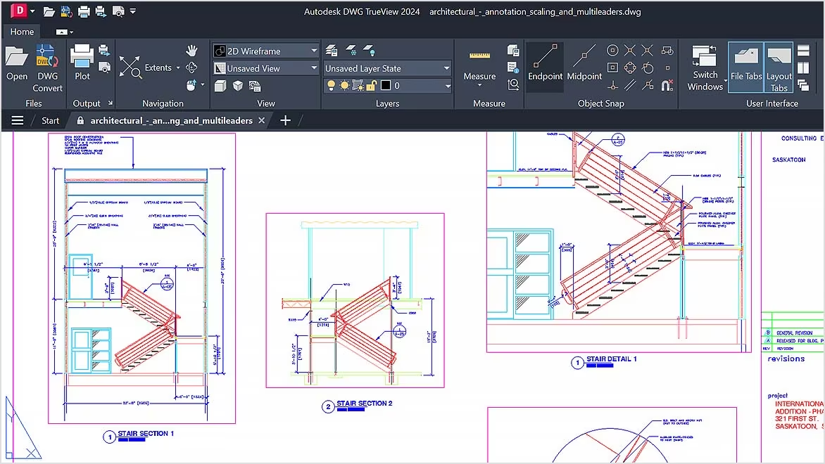 AutocadのDWG Viewerのインタフェース