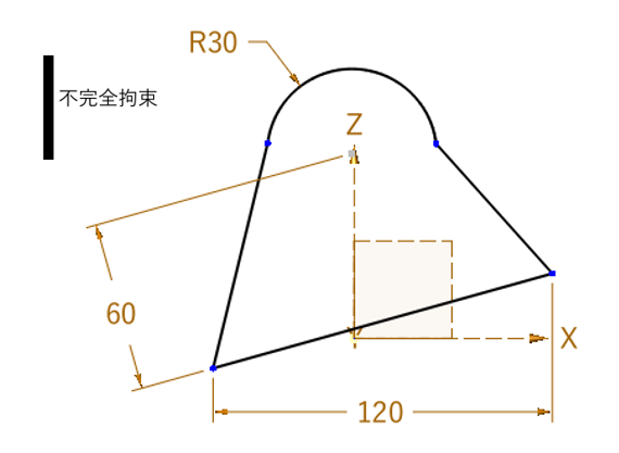 ZW3Dで拘束不足による形状不安定が発生している状態の表示例